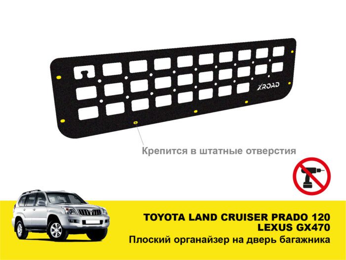 Органайзер молле на двері багажника Toyota Land Cruiser Prado 120 / Lexus GX470 - Зображення 3
