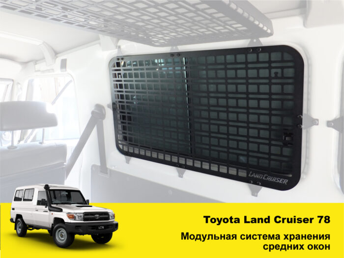 Модульна система зберігання Molle (Молле) для середніх вікон Toyota Land Cruiser 78 - Зображення 2