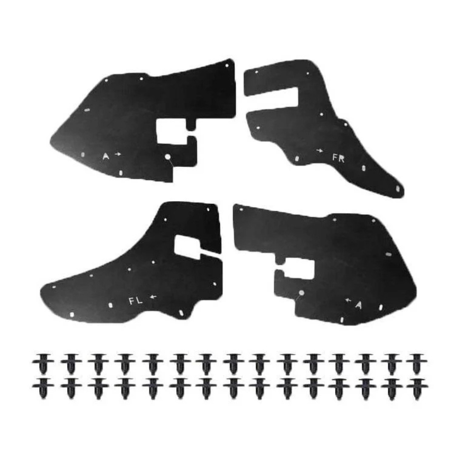 Дизайн без назви Комплект посиленого брудозахисту моторного відсіку з набором кліпс для Toyota Land Cruiser Prado 90 (1996-2002) - Зображення 1