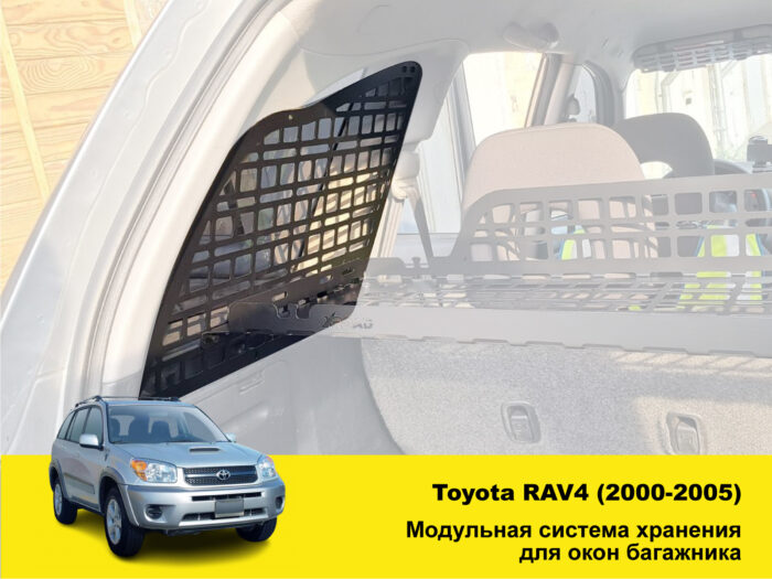 Модульна система зберігання Molle (Молле) для вікон багажника Toyota RAV4 (2000-2005) - Зображення 2