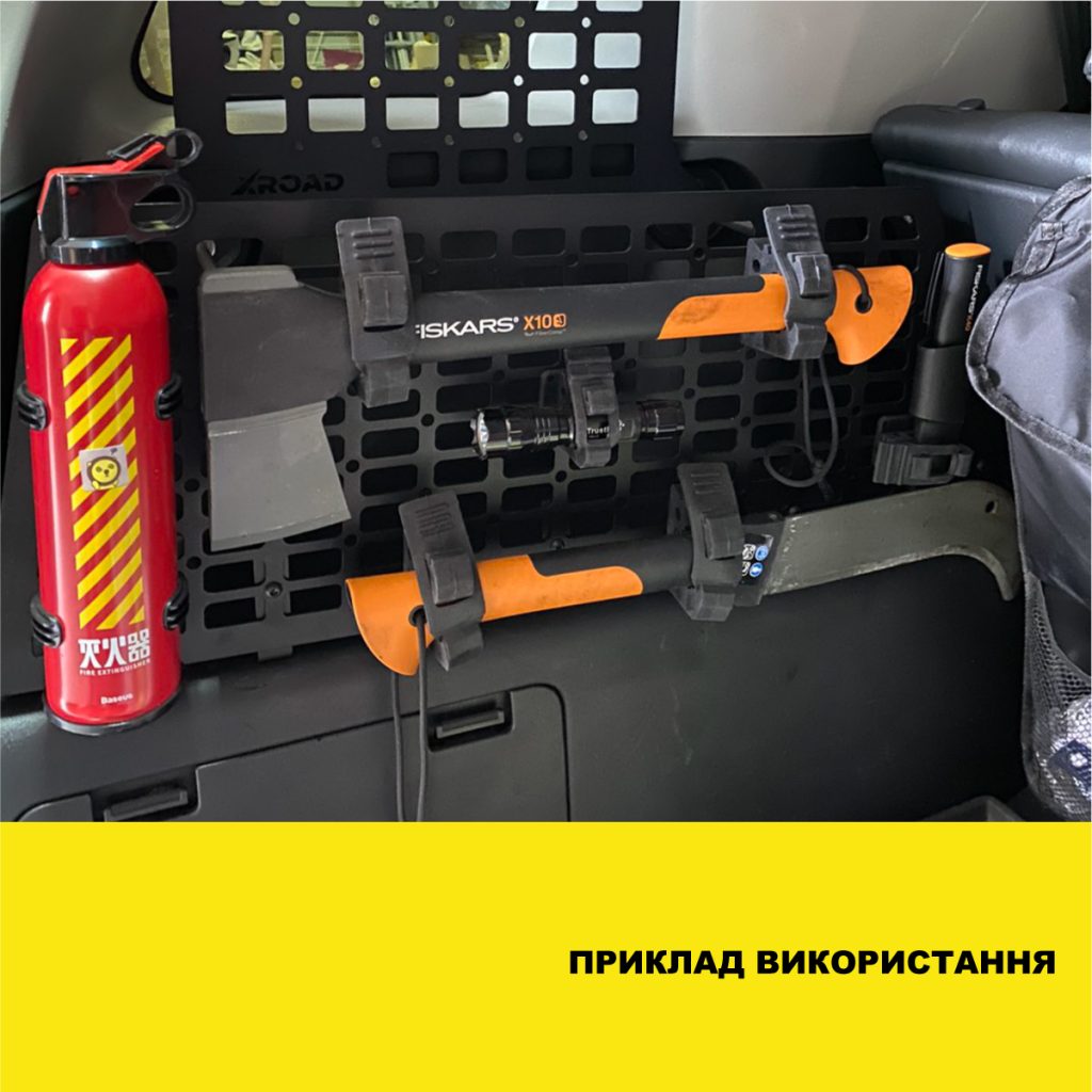 Модульна система зберігання Molle (Молле) для вікон багажника Nissan Terrano 2 R20 / Pathfinder (1985-1995)