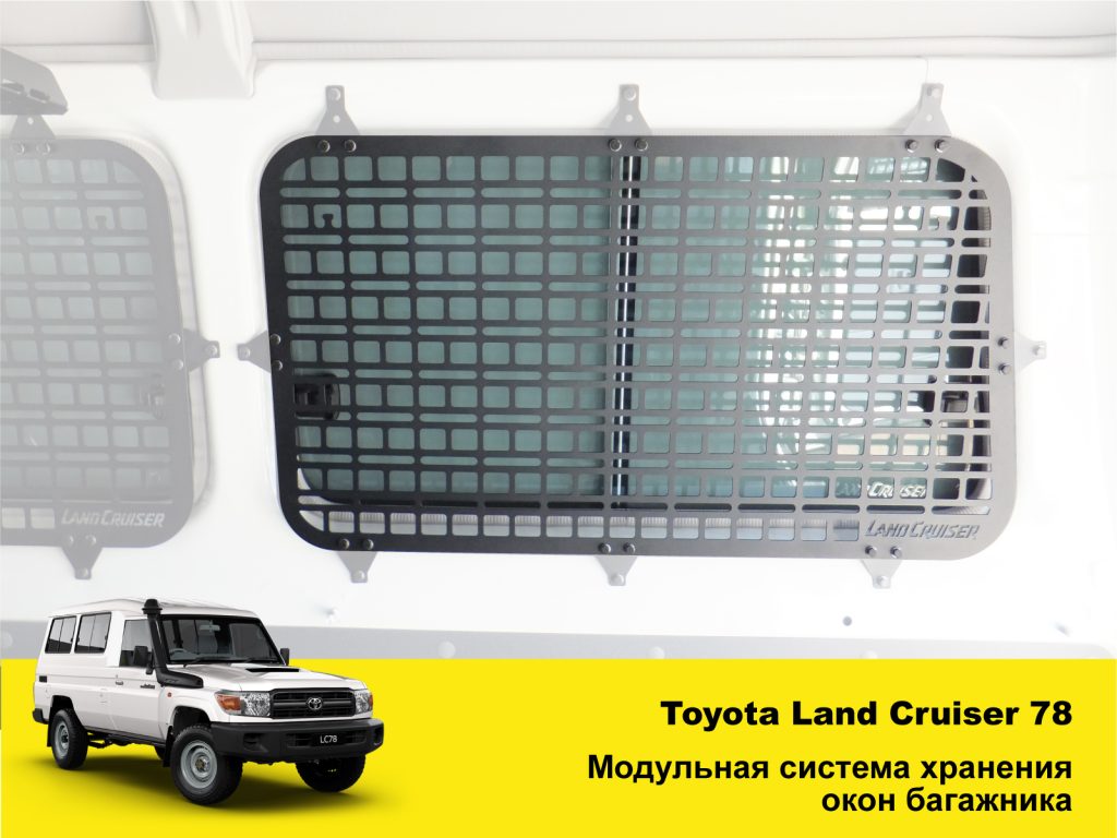 Модульна система зберігання Molle (Молле) для вікон багажника Toyota Land Cruiser 78