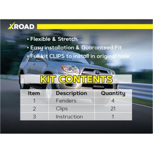 Комплект офроудних пильників моторного відсіку з набором кліпс для Toyota 4Runner G4 210 (2002-2009)