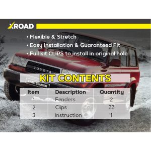 Комплект посиленого брудозахисту моторного відсіку з набором кліпс для Toyota Land Cruiser 80