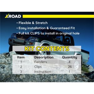 Комплект посиленого брудозахисту моторного відсіку з набором кліпс для Mitsubishi L200 G3 (1996-2004)