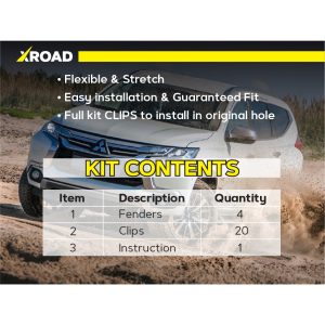 Комплект посиленого брудозахисту моторного відсіку з набором кліпс для Mitsubishi Pajero Sport G3 (2014-т.ч.)