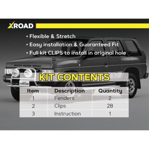 Комплект офроудних пильників моторного відсіку з набором кліпс для Nissan Terrano (1985-1995)