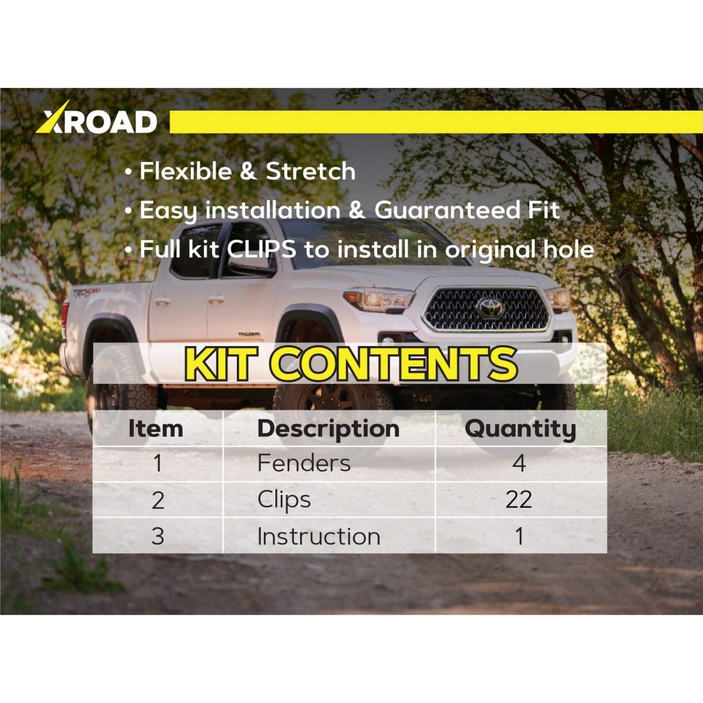 Комплект офроудних пильників моторного відсіку з набором кліпс для Toyota Tacoma