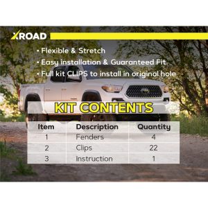 Комплект офроудних пильників моторного відсіку з набором кліпс для Toyota Tacoma