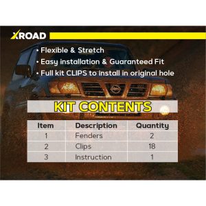 Комплект посиленого брудозахисту задньої арки з набором кліпс для Nissan Patrol Y61 (1997-2010)