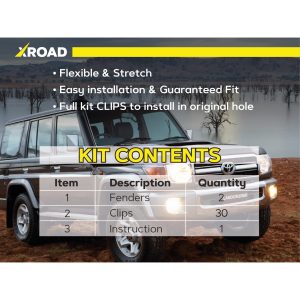 Комплект посиленого брудозахисту моторного відсіку з набором кліпс для Toyota Land Cruiser 70 (1997-т.ч.)