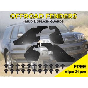 Комплект офроудних пильників моторного відсіку з набором кліпс для Toyota 4Runner G4 210 (2002-2009)