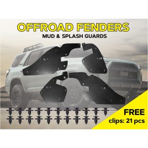 Комплект офроудних пильників моторного відсіку з набором кліпс для Toyota 4Runner G5 280 (2009-т.ч.)