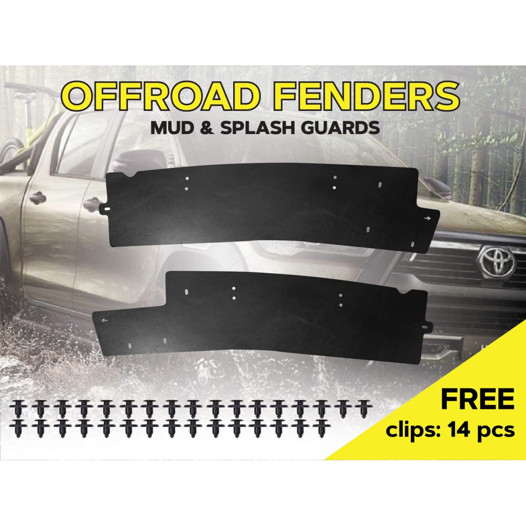 Комплект офроудних пильників задньої арки з набором кліпс для Toyota Hilux G8 (2015-т.ч.)