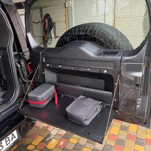 Відкидний експедиційний стіл на двері багажника Toyota Land Cruiser Prado 150 / Lexus GX460,короткий — складний стіл MOLLE для кемпінгу та off-road