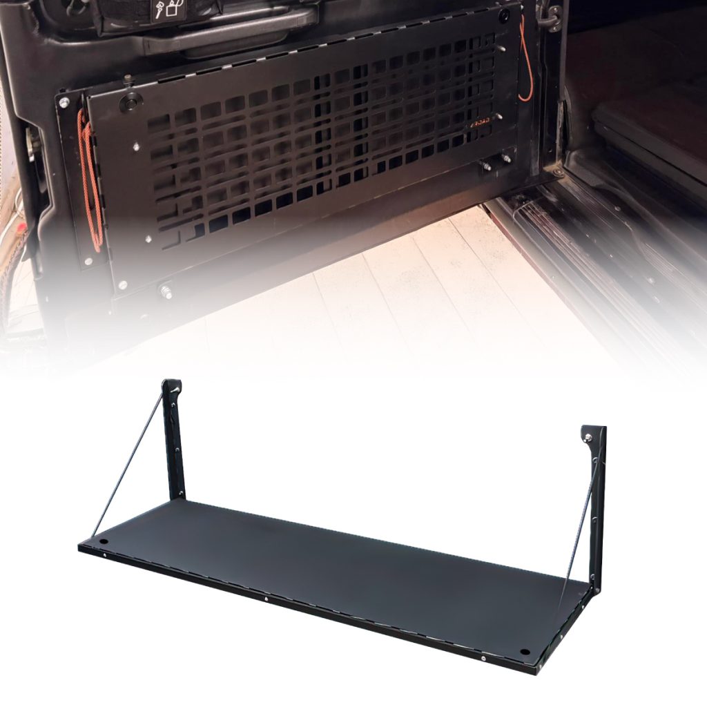 Відкидний стіл на двері багажника Mercedes G-Class W463 (1990–2018) — експедиційний складний стіл MOLLE