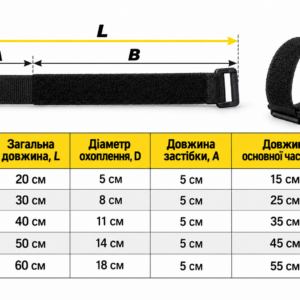 Універсальний хомут-стяжка / компресійна стропа XRoad на липучці Velcro